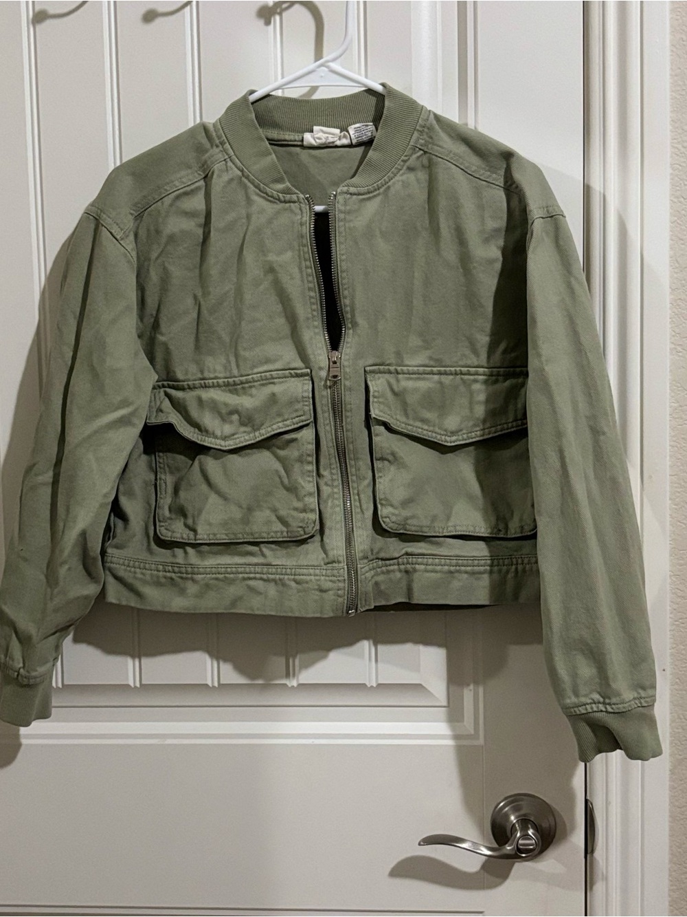 Women’s Olive Utility Bomber Jacket